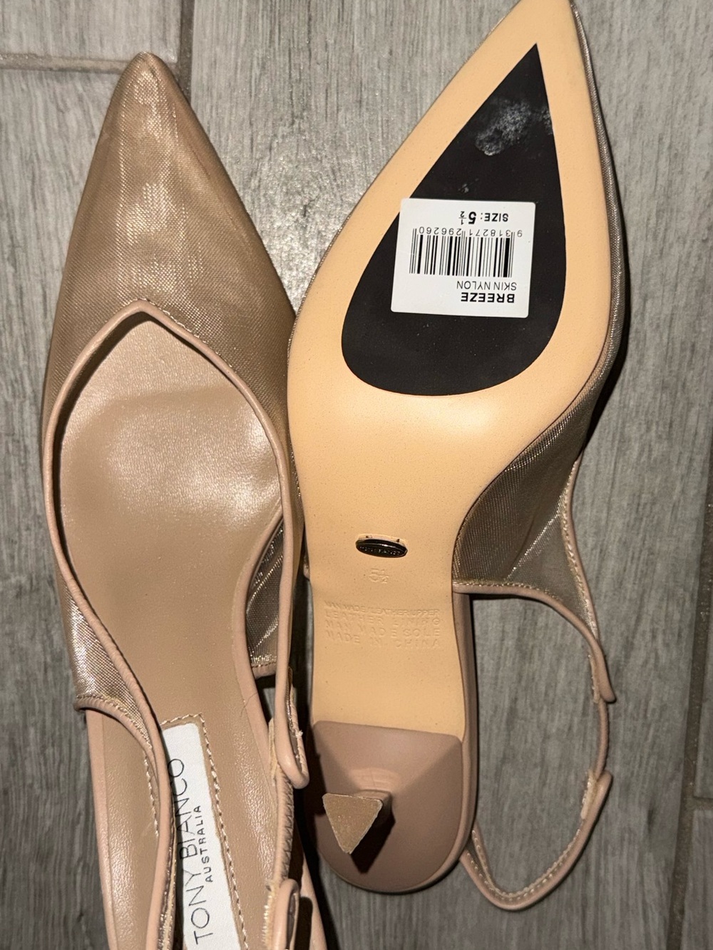 Tony Bianco Nude Mesh Slingback Pumps - Picture 2 of 4